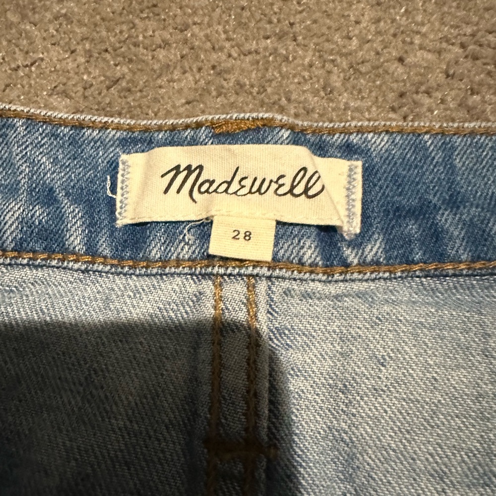 Madewell Rigid Denim A Line Mini Skirt 28 - Picture 2 of 7